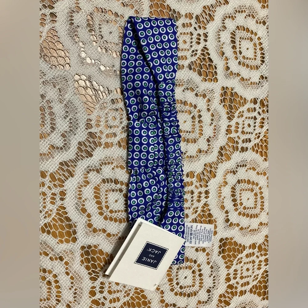 Janie And Jack Blue Poka Dot Baby Girl Head Band One Size
